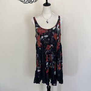 NWOT Free People Pattern Lace Detail Tunic